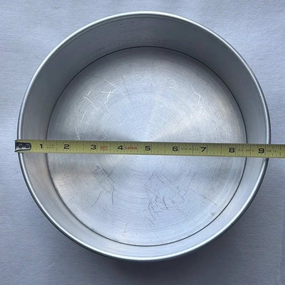 Vintage Mirro Aluminum ROUND 3-PIECE ANGEL FOOD CAKE PAN, BUNDT PAN 9